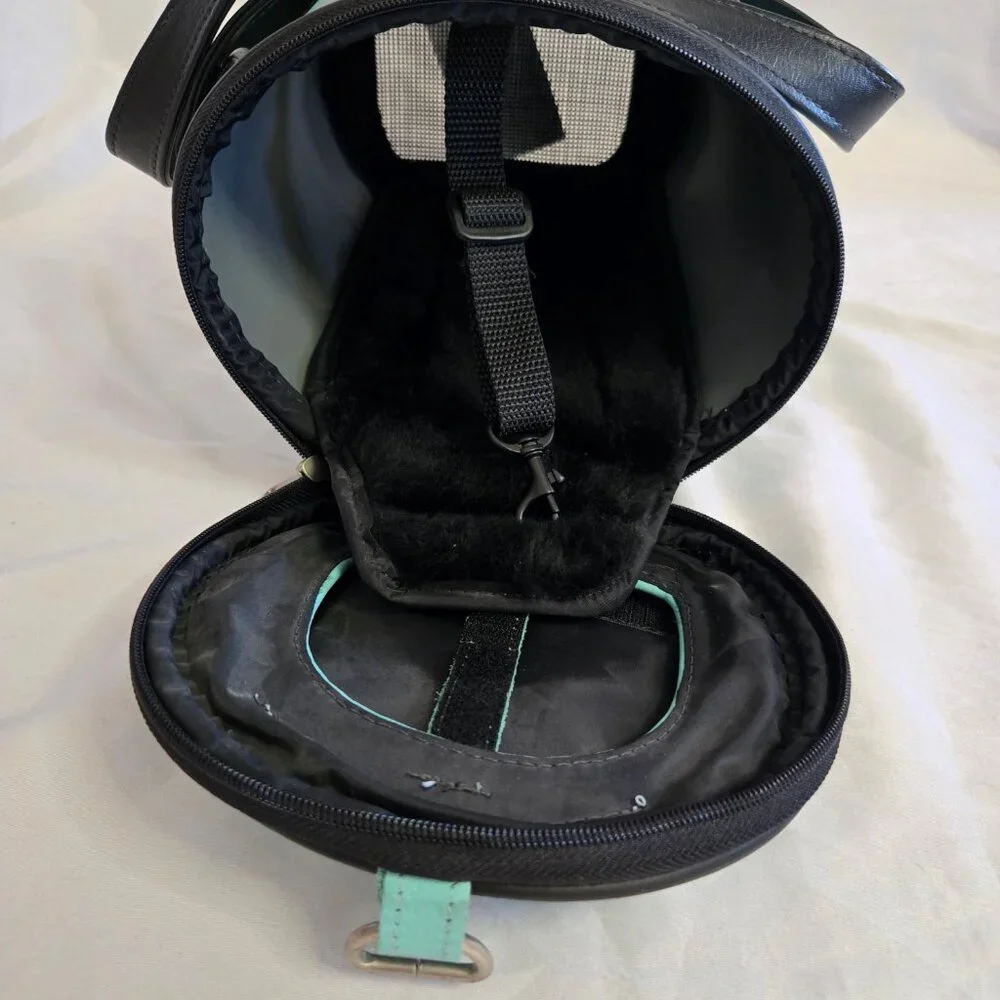 NWT Petote Aqua Blue ' Madison ' Pet Carrier 10.5 x 7'' x 6.5'' USA Made
